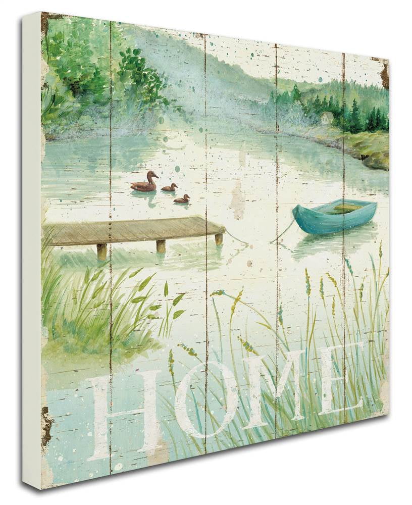 Trademark Fine Art "Lakeside I" Canvas Art by Daphne Brissonnet