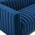 thumbnail image 4 of Modway Conjure Channel Tufted Performance Velvet Sofa in Navy Finish, 4 of 10