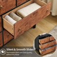 thumbnail image 5 of Huisuilinss 6/7 Drawer Dresser For Bedroom,47" Wide Modern Chest Of Drawers,Wood Dresser TV Stand,Double Dresser Drawer Organizer With Natural Texture,Curved Profile Design For Living Room Hallway, 5 of 8