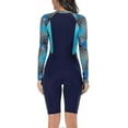 thumbnail image 3 of Maillot de Bain une Pièce pour Femmes, Manches Longues, Protection Éruption Cutanée, Combinaison de Surf, Plongée, Fermeture Éclair devant, (65 % de Réduction)_cde13, 3 of 5