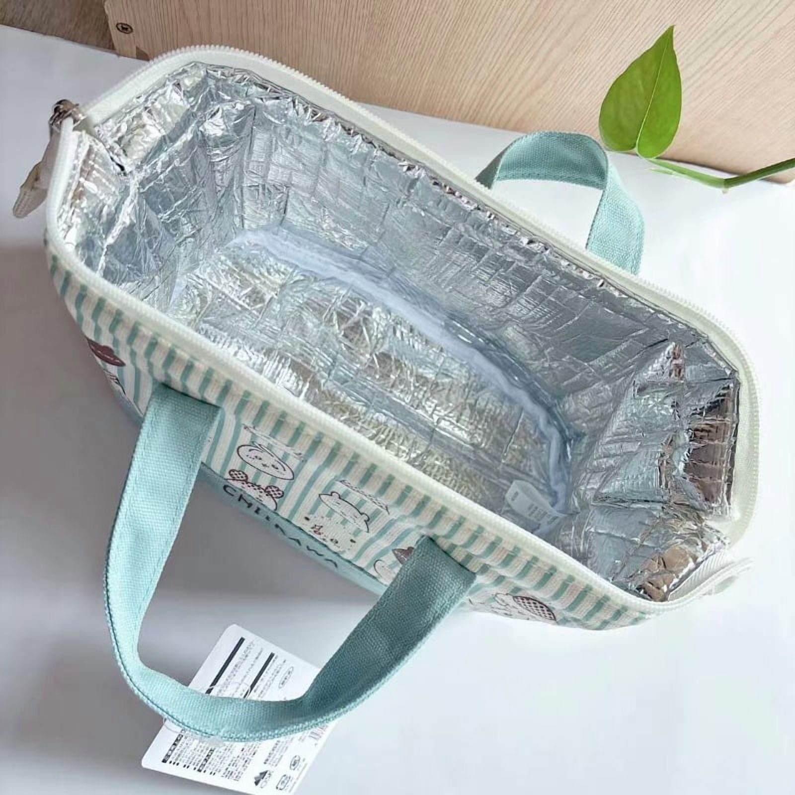 Chiikawa Bento Bag Usagi Kawaii Aluminum Foil Keep Warm Lunch Box Storage Bag Handheld Commute Portable Meal Case