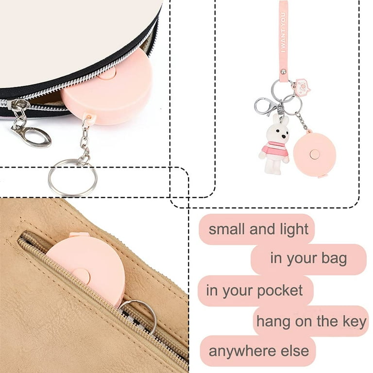 2 Pack Soft Tape Measure for Body Sewing Fabric Tailor Cloth Craft Home  Measurement, Portable Tape Measure with Keychain 
