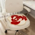 thumbnail image 6 of Fashion Chair Cushion Flower Shaped Red Rose Valentines Day Christmas Holiday Party Decorative Seat Cushion Pads 15.75 x 15.75 Inch Flower Seating Cushions for Home Office Decorations, 6 of 6