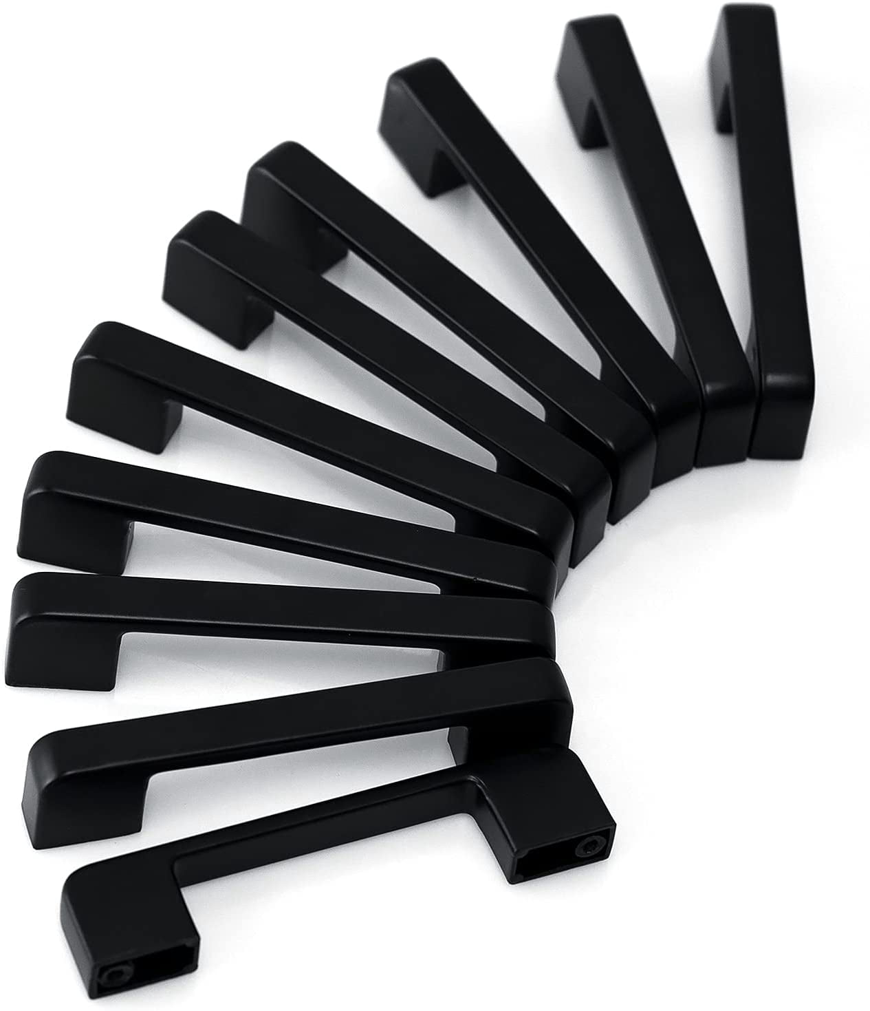 vecelo 10 Pack Black Cabinet Handles Kitchen Hardware for Cabinet Pulls, 5.04 inch Cabinet Pulls Matte Drawer Handles Dresser Handles Zinc Alloy Door Handles