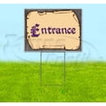 thumbnail image 1 of Medieval Fair Entrance Purple Scroll (18" X 24") Yard Sign, Includes Metal Step Stake, 1 of 6