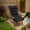 Black, variant on CJC Outdoor Chair Cushions High Back Waterproof Adirondack Chair Back Seat Pad Patio Garden