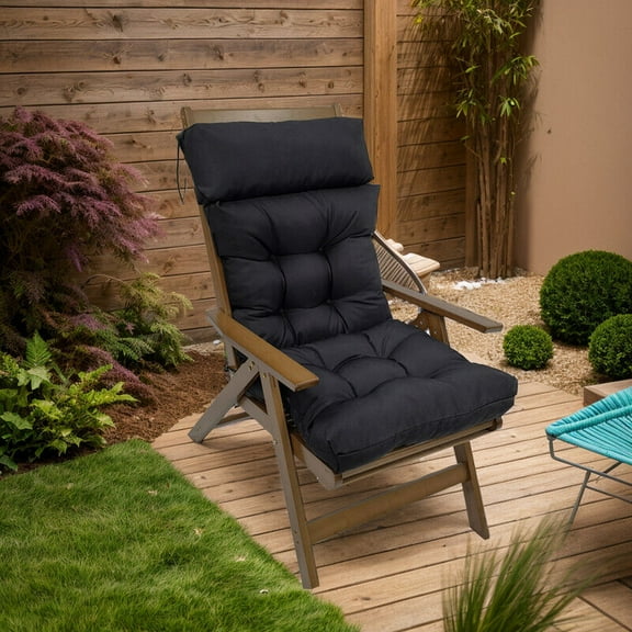 CJC Outdoor Chair Cushions High Back Waterproof Adirondack Chair Back Seat Pad Patio Garden