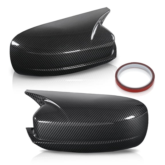 CROSSDESIGN Carbon Look Rearview Side OX Style Mirror Cover Caps Fit for Dodge Charger 2015-2023