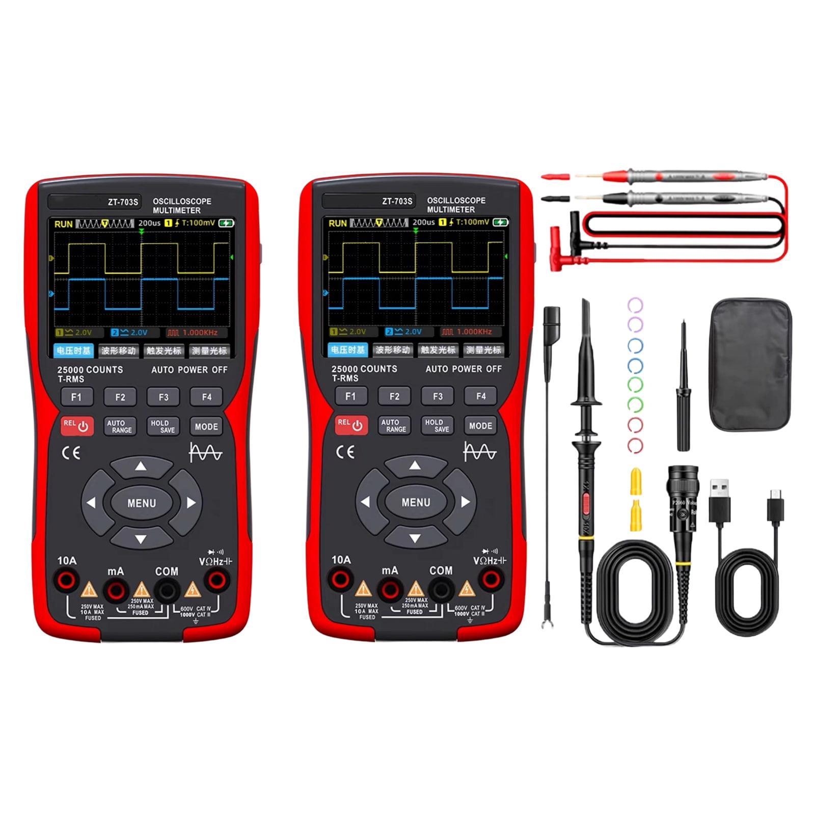 3.5inch Color Screen Digital Multimeter With Oscilloscope Generator For Electronic Testing Electronics Circuit Repair