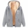 thumbnail image 4 of FNFYFH Womens Warm Fuzzy Zip Up Hoodies Faux Fur Fleece Winter Coats Sherpa Jacket with Pockets Long Sleeve Printing Winter Coat with Pockets, 4 of 5
