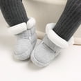 thumbnail image 4 of XIMIN Infant Cozy Soft Slippers Warm Fur Lining Soft Boots with Non-Slip Rubber Texture Sole Baby Boy Girl Ankle Shoes Toddler Winter Snow Crib Shoes, 4 of 9