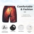thumbnail image 3 of Balery Shark Underwater Vortex Bañador para hombre, shorts de playa de secado rápido con entrepierna y forro de compresión-Small, 3 of 6