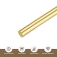 thumbnail image 4 of Uxcell Brass Rods 2/5" x 35" Brass Solid Round Rod for Handle Pin DIY Craft Material 2Pcs, 4 of 7