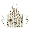 thumbnail image 2 of Brown Mushroom Label Light Pattern Apron-Garden Aprons for Women with Pockets-Cotton Linen Waterproof Kitchen Cooking Gardening Aprons Adjustable for Kitchen,Cooking,BBQ and Salon 33x27 Inch, 2 of 7