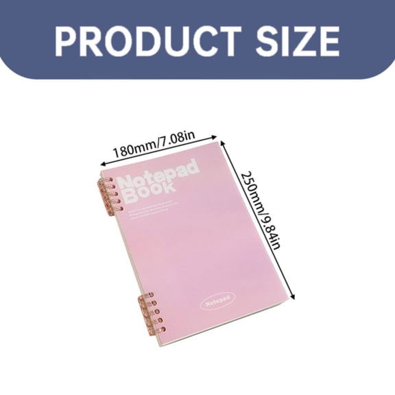 Journal Notebook B5, Spiral Bound, For Office Home, Pink