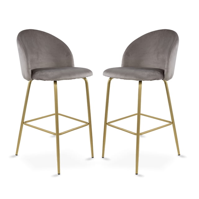 Sillas Altas Mirel Zurich Para Barra de Cocina Tapizado 2 Piezas taupe