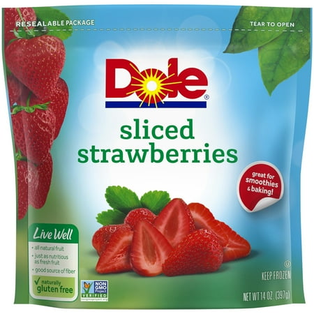 Dole Sliced Ready-Cut Strawberries Frozen Fruit, 14 oz