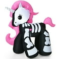 thumbnail image 6 of Gymax Skeleton Unicorn Halloween Yard Inflatable, with Built-in LED Lights 5.5', 6 of 9