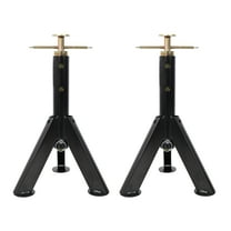 Olurrisa RV Adjustable Telescoping Stabilizer Jack Stand, Supports Stabilizer Jacks,16 to 30 Inches Adjustabe Height,6,000 Pound Capacity,Black Color, 2PACK
