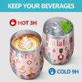 thumbnail image 4 of 12oz Stemless Wine Tumblers Pink Christmas Nutcracker Pattern Vacuum Insulated Stainless Steel Travel Tumbler Cups Mug with Lid and Straw for Champaign,Cocktail,Beer with Cleaning Brush, 4 of 5