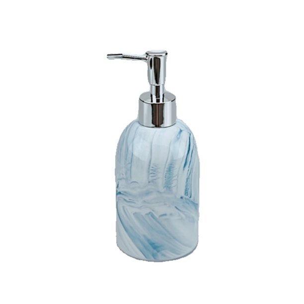 Dispensador de jabón líquido de cerámica con bomba, ideal for cocina y baño.