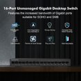thumbnail image 2 of Conmutador de red YuLinca de 16 puertos Gigabit 100/1000 Mbps, 2 of 7