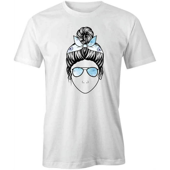 Messy Bun T-Shirt | Cool Hairstyle White Tee Gift