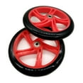 thumbnail image 3 of 4 Pcs Roue de Scooter 200 mm Matériau PU Épaisseur de Roue 30 mm Roulement ABEC-7 Accessoires de Scooter, Bleu & Rouge, 3 of 3