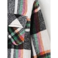 thumbnail image 6 of Arvbitana Toddler Baby Girls Boys Plaid Jacket Long Sleeve Lapel Button Closure Brushed Shirt Outwear Unisex Fall Winter Loose Casual Classic Cardigans for Kids, 6 of 9