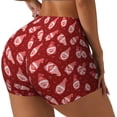 thumbnail image 2 of Kdxio Gnomes Holding Hearts Print Workout Shorts for Women Seamless Soft Smooth Gym Yoga Scrunch Active Shorts, 2 of 5