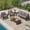 4 #:Grey, variant on Harper & Bright Designs Outdoor Patio Conversation Set Wicker 4 Pieces Patio Furniture Set with Rattan Chair Loveseats Coffee Table for Garden Backyard Porch Poolside Balcony, Grey