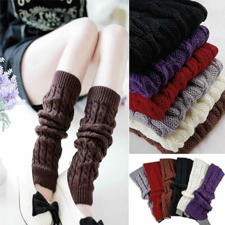 

Taize Women s Crochet Cable Knit Braided Winter Leg Warmers Boot Cuffs Toppers Socks