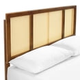 thumbnail image 5 of Modway Kelsea Cane Rattan and Wood Full Platform Bed with Angular Legs in Walnut, 5 of 7