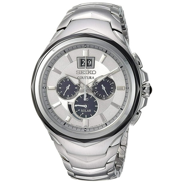 Seiko Men's 'COUTURA CHRONOGRAPH' Quartz Stainless Steel Casual Watch,  Color:Silver-Toned (Model: SSC627) 