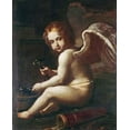 thumbnail image 2 of Gessi, Giovan Francesco 20x24 White Modern Wood Framed Museum Art Print Titled - Cupid Sharpening His Arrows, 2 of 4