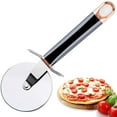 thumbnail image 3 of Raindrops Practical Pizza Wheel Cutter with Ergonomic Handle for Kitchen Use Made of Stainless Steel and ABS Black, 3 of 8
