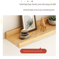 thumbnail image 4 of Wall Shelf Household Living Room Wall Rack Perforated Word Board Book Rack Wall Decoration Solid Wood Small Shelf 30cm, 4 of 6