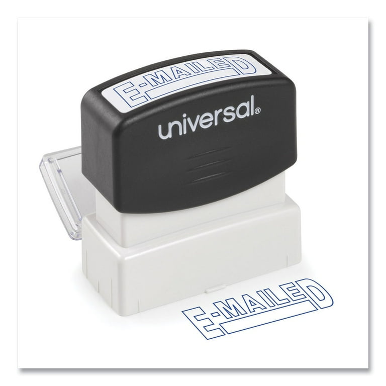 Message Stamp, E-MAILED, Pre-Inked One-Color, Blue Message Stamp, E-MAILED, Pre-Inked One-Color, Blue