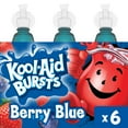 thumbnail image 3 of (2 pack) Kool-Aid Bursts Soft Drink, 6 Bottles, for School Lunches and On-the-Go Hydration, artificial flavor Berry Blue, Caffeine Free, 6.75 oz, 3 of 13
