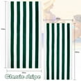 thumbnail image 3 of Exclusivo Mezcla 2-Pack Cotton Oversized 35"x70" Cabana Stripe Beach Towels, Super Absorbent Soft Plush Pool Towel, Bath Towel (Forest Green), 3 of 8