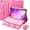 Pink, variant on RIOFLY Purple iPad Case with Keyboard and Mouse for 11th Gen 11" 2025 A16 and 10th Gen 10.9" 2022, 7 Color Backlit Detachable Keyboard, 230h Battery, Glitter Cover with Pen Holder and 3-Angle Stand