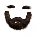 thumbnail image 1 of Juego de 4 Cejas y Barba Postizas Strade Fareast Marrón Festivo, 1 of 8