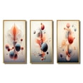 thumbnail image 2 of Designart "Interior Metamorphosis Retrofuturistic" Abstract Shapes Framed Wall Art Set Of 3 - Orange Transitional Frame Gallery Set For Office Decor, 2 of 6