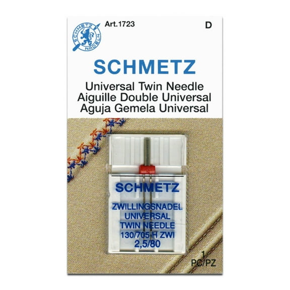 Schmetz Needle Twin Size 80/2.5 (Pack Of 1)