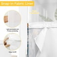 thumbnail image 6 of Boho Tribes No Hook Shower Curtain Waterproof, Bathroom Curtains with Snap in Liners and See Through Top Window, Vintage Southwest Tribal Modern Art Hotel Style Bathtub Curtains Shower 60"Wx72"L, 6 of 8