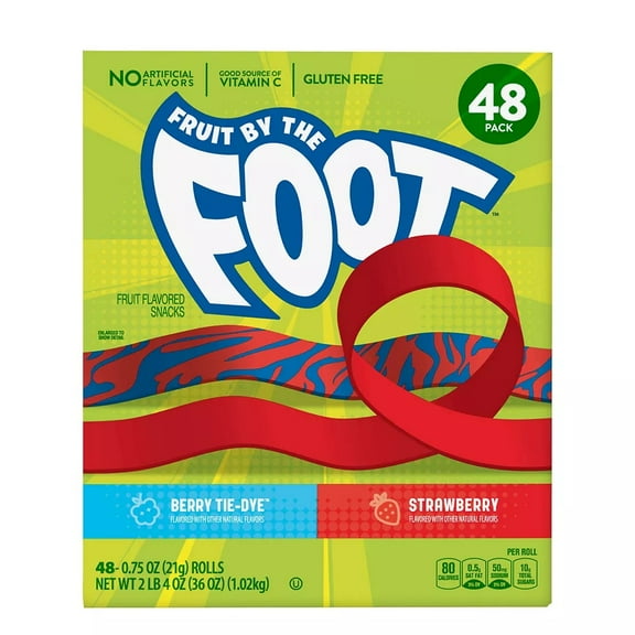 Fruit by the Foot Variety Pack, Strawberry and Berry Tie Dye, 48 ct.