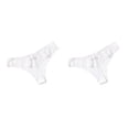 thumbnail image 4 of Qarigey Bragas de tiro bajo Tanga Ropa interior de mujer Tanga Diseño de encaje Sexy Atractivo Citas Prop Dama Ropa de dormir Blanco L Blanco L 2Conjunto, 4 of 6