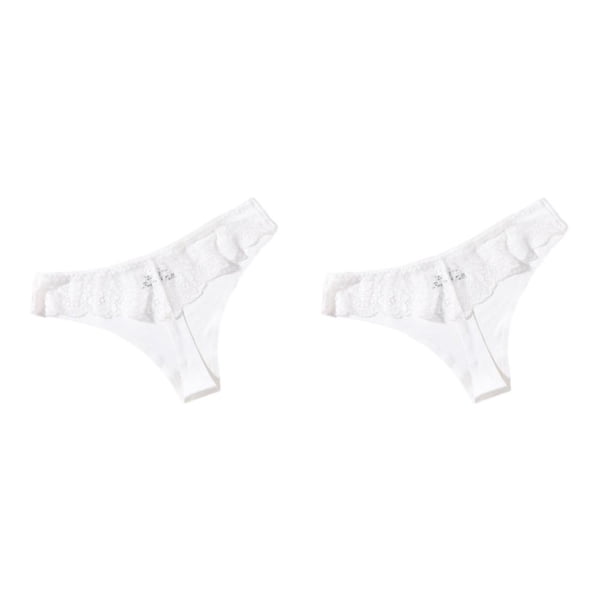 Bragas de tiro bajo Minnieouse sin costuras diseño de encaje Blanco M L XL XXL