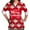 #2 Red, variant on Luxalzxs Christmas Printed Scrub Shirt Nurse Uniforms for Women, Short Sleeved V-Neck Protective Work Clothes Tops Holiday Scrub Tops