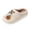 Khaki, variant on Women's Halloween Plush House Slippers, Cute Pumpkin & Ghost Embroidered Closed Toe Mules, Warm Lined Non-Slip Winter Footwear